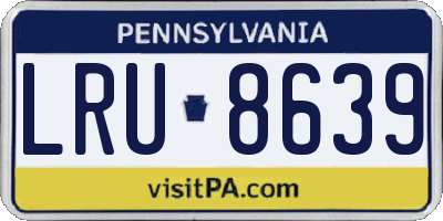 PA license plate LRU8639