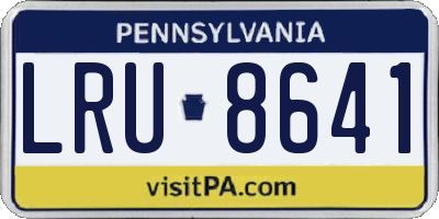 PA license plate LRU8641