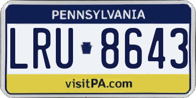 PA license plate LRU8643
