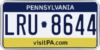 PA license plate LRU8644
