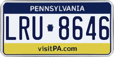 PA license plate LRU8646