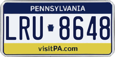 PA license plate LRU8648