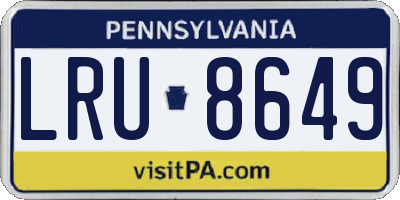 PA license plate LRU8649