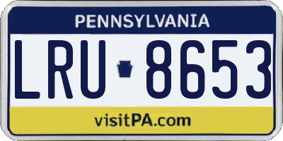 PA license plate LRU8653