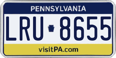 PA license plate LRU8655