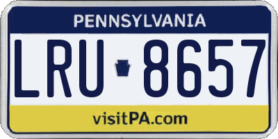 PA license plate LRU8657