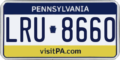 PA license plate LRU8660