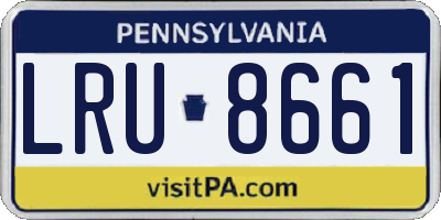 PA license plate LRU8661