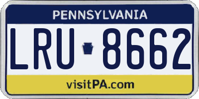 PA license plate LRU8662