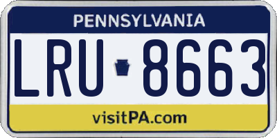 PA license plate LRU8663