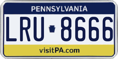 PA license plate LRU8666
