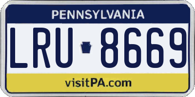 PA license plate LRU8669