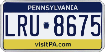 PA license plate LRU8675