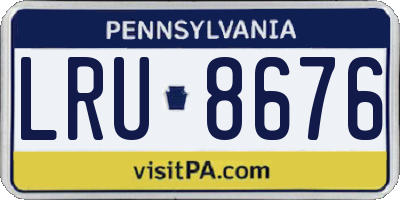 PA license plate LRU8676