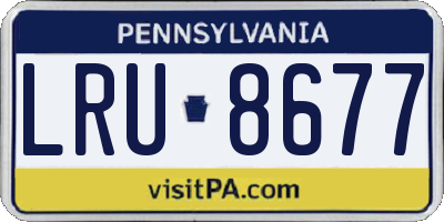 PA license plate LRU8677