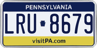 PA license plate LRU8679