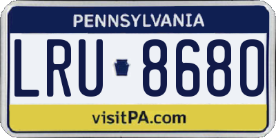 PA license plate LRU8680