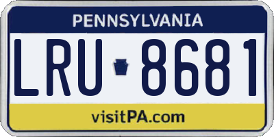 PA license plate LRU8681