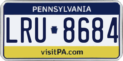 PA license plate LRU8684