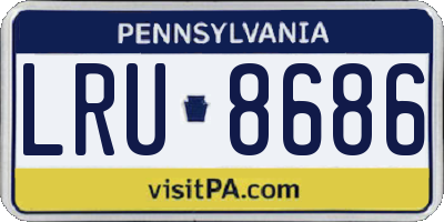 PA license plate LRU8686