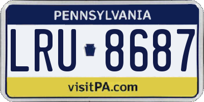 PA license plate LRU8687