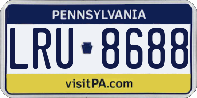 PA license plate LRU8688