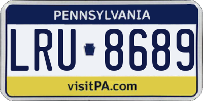 PA license plate LRU8689