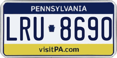 PA license plate LRU8690