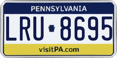 PA license plate LRU8695