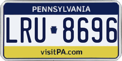 PA license plate LRU8696