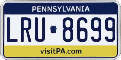 PA license plate LRU8699
