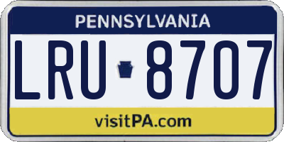PA license plate LRU8707