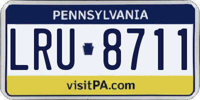 PA license plate LRU8711