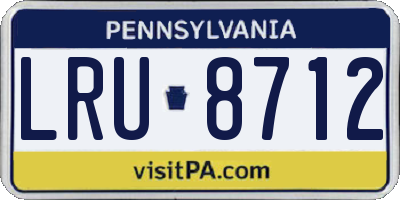 PA license plate LRU8712