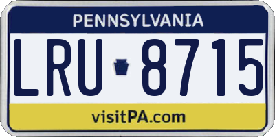 PA license plate LRU8715