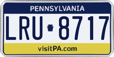 PA license plate LRU8717