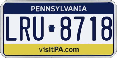 PA license plate LRU8718