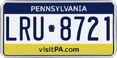 PA license plate LRU8721
