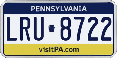 PA license plate LRU8722