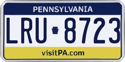 PA license plate LRU8723