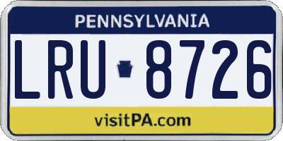 PA license plate LRU8726