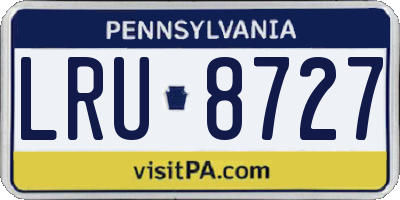 PA license plate LRU8727