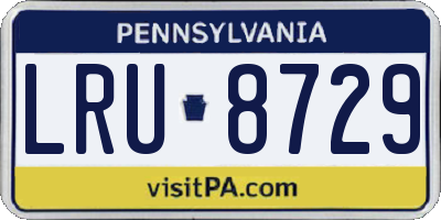 PA license plate LRU8729