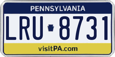PA license plate LRU8731