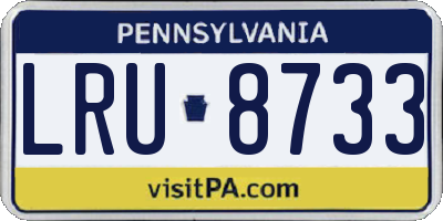 PA license plate LRU8733
