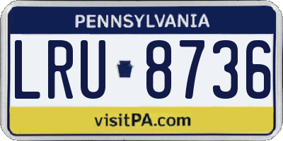 PA license plate LRU8736