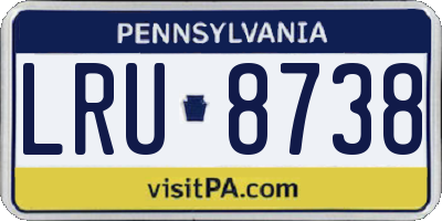 PA license plate LRU8738