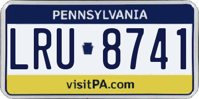 PA license plate LRU8741