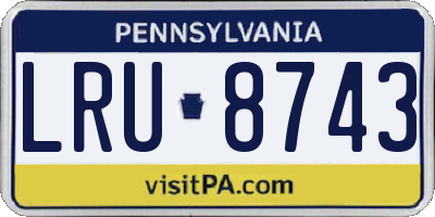 PA license plate LRU8743