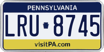 PA license plate LRU8745